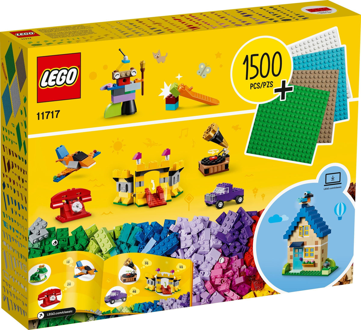 LEGO Classic 11717 Extragroße Steinebox mit Bauplatten