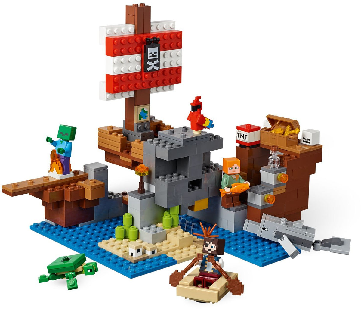 LEGO Minecraft 21152 Das Piratenschiff-Abenteuer