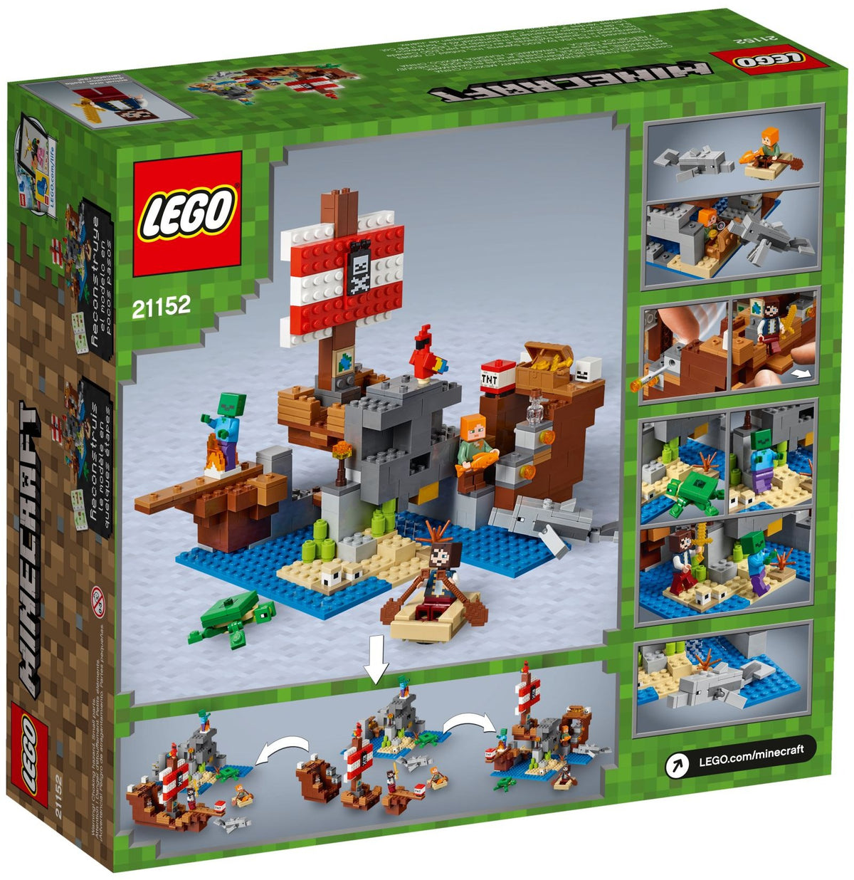 LEGO Minecraft 21152 Das Piratenschiff-Abenteuer