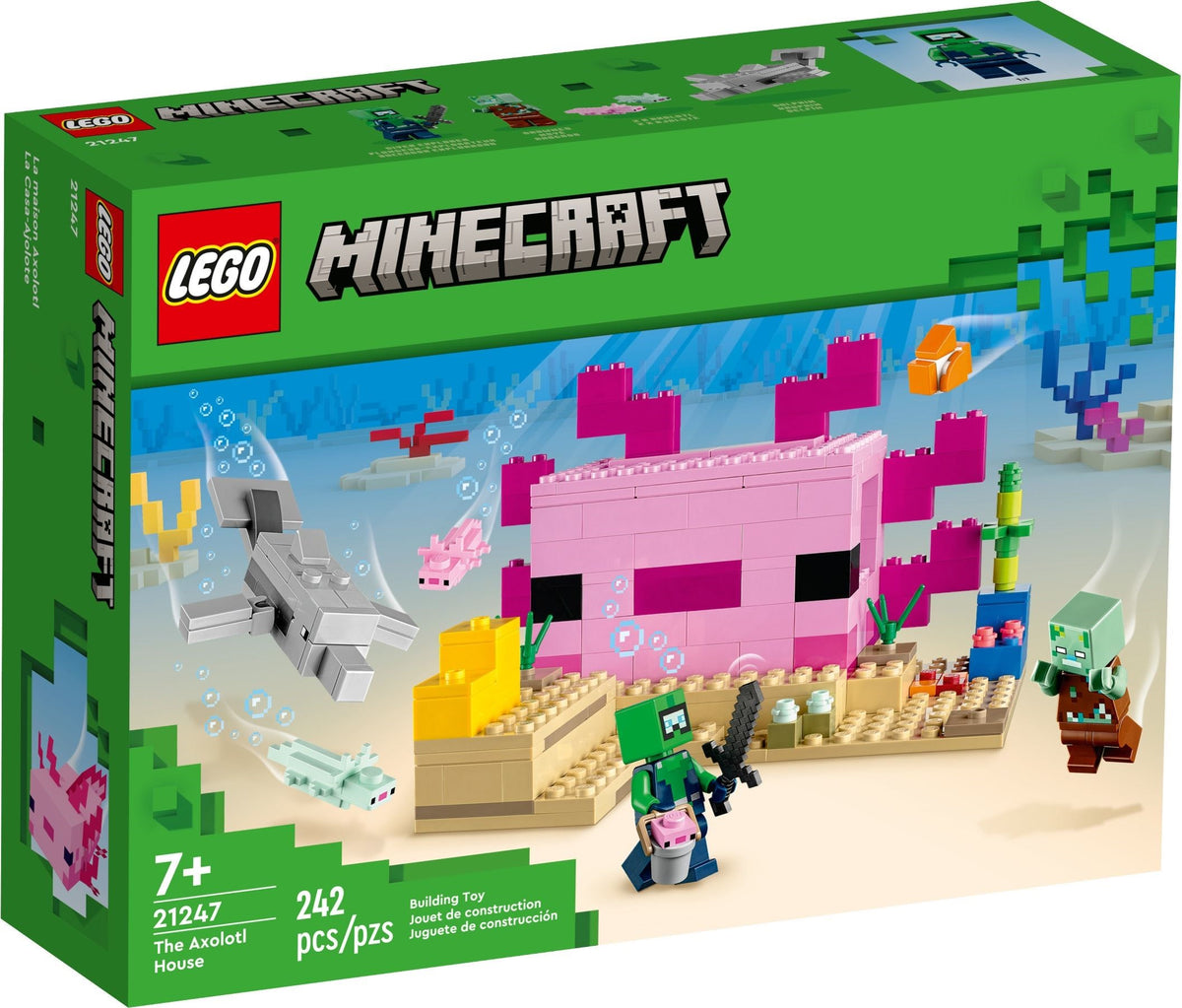 LEGO Minecraft 21247 Das Axolotl-Haus