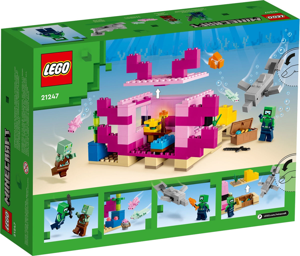 LEGO Minecraft 21247 Das Axolotl-Haus