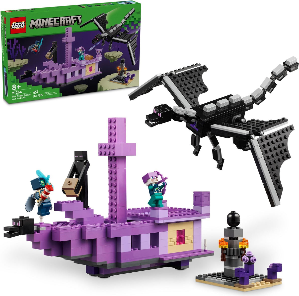 LEGO Minecraft 21264 Der Enderdrache und das Endschiff