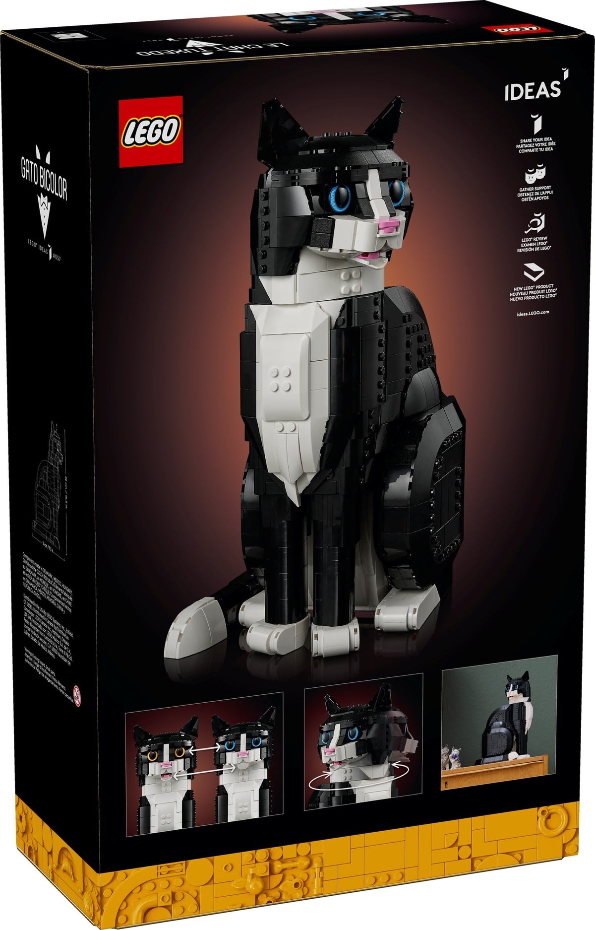 LEGO Ideas 21349 Schwarz-weiße Katze