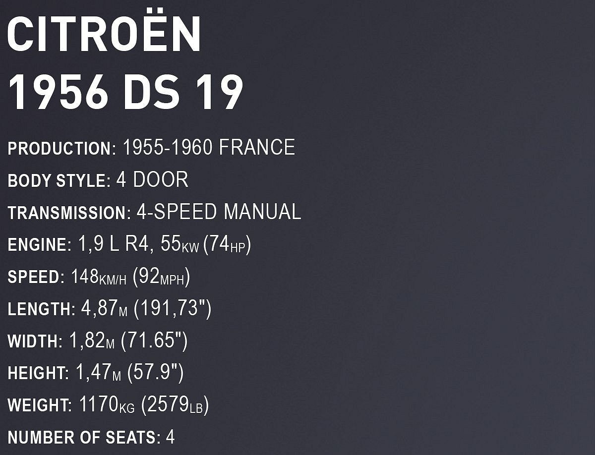 Cobi 24350 Executive Edition Citroen DS. 19 1956