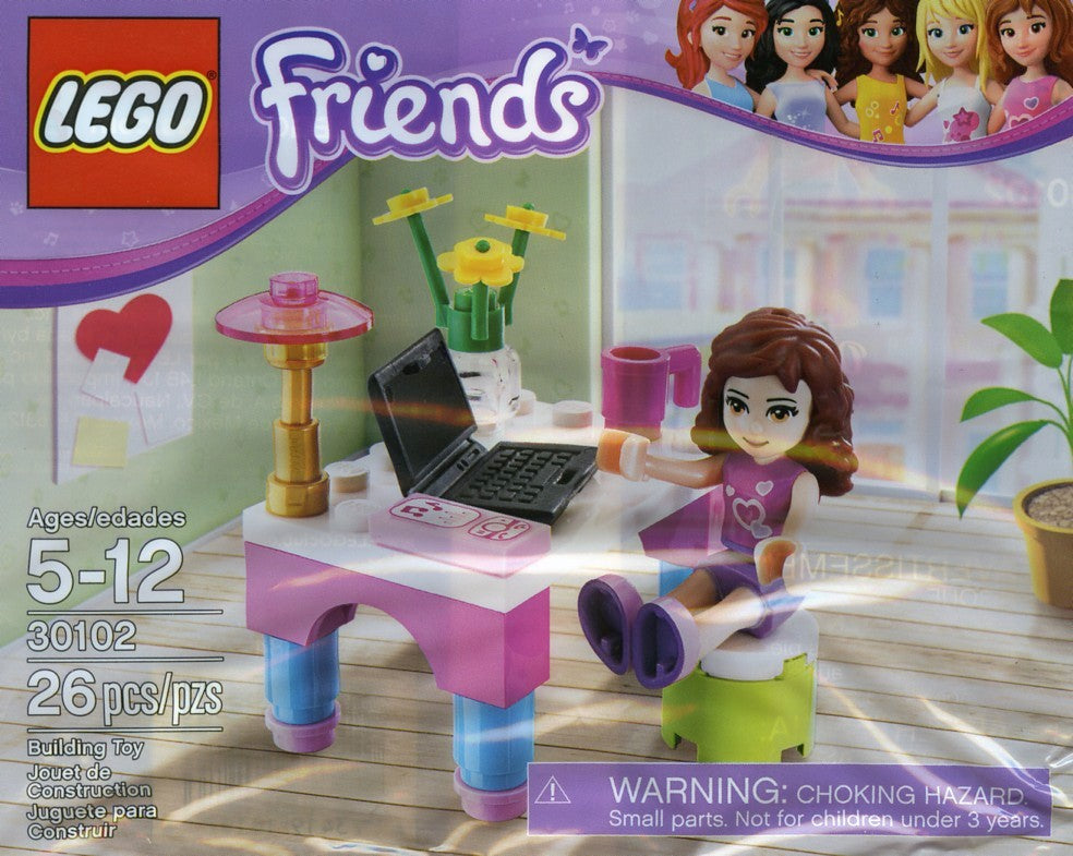 LEGO Friends 30102 Olivia Schreibtisch mit Laptop