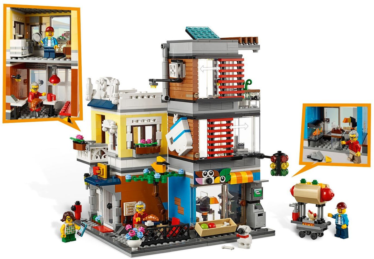 LEGO Creator 31097 Stadthaus mit Zoohandlung &amp; Café
