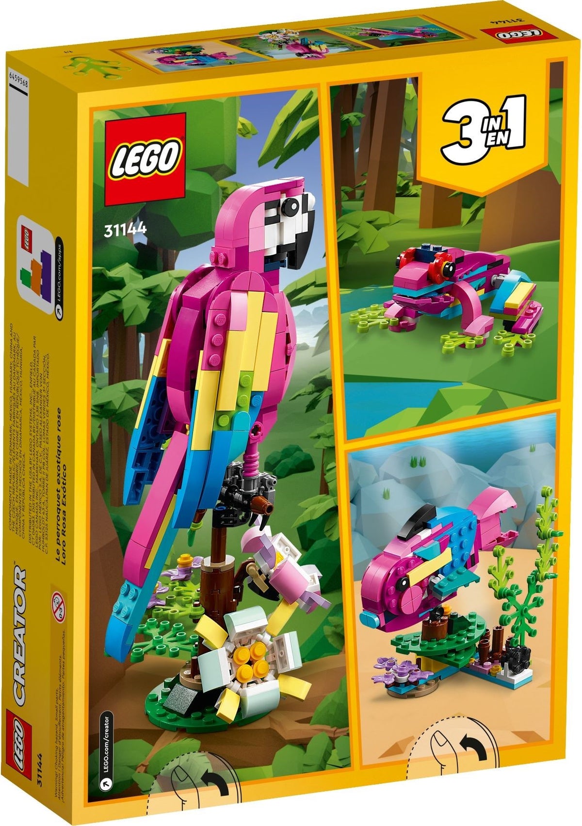 LEGO Creator 31144 Exotischer pinkfarbener Papagei