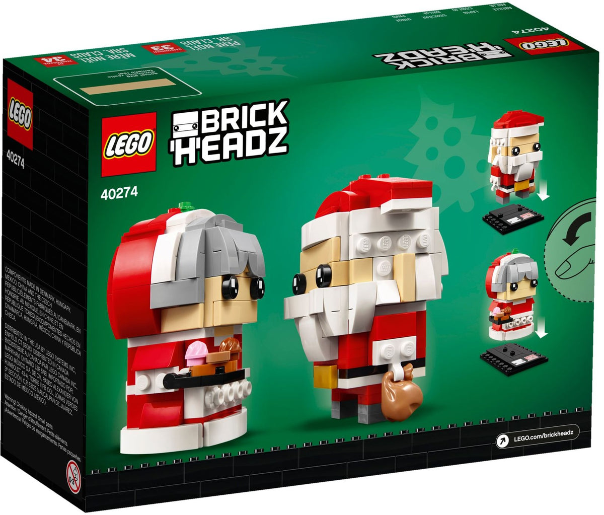 LEGO Brickheadz 40274 Herr und Frau Weihnachtsmann