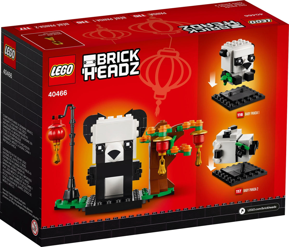 LEGO BrickHeadz Pets 40466 Pandas fürs chinesische Neujahrsfest