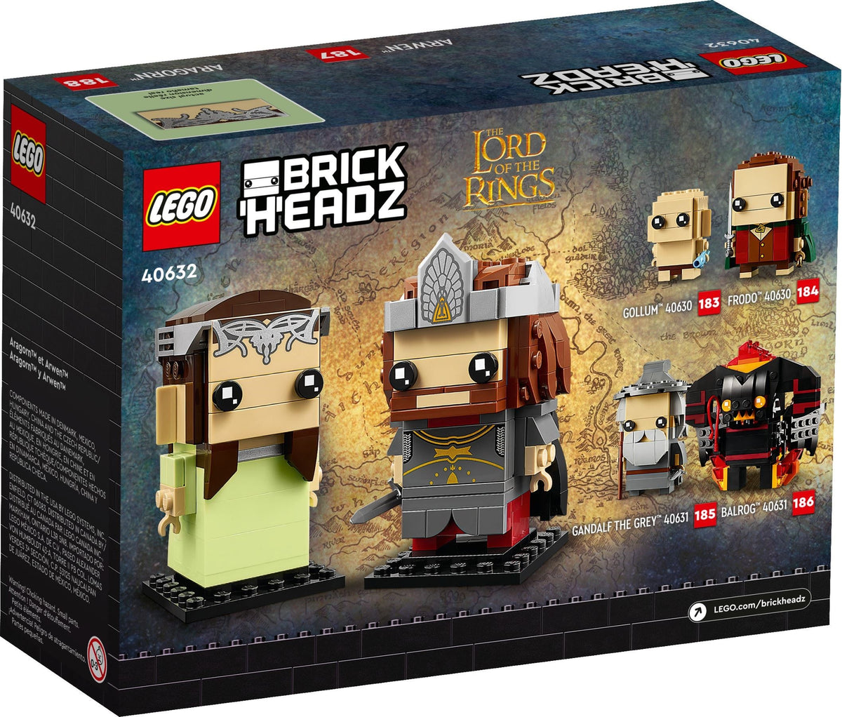 LEGO BrickHeadz Herr der Ringe 40632 Aragorn und Arwen