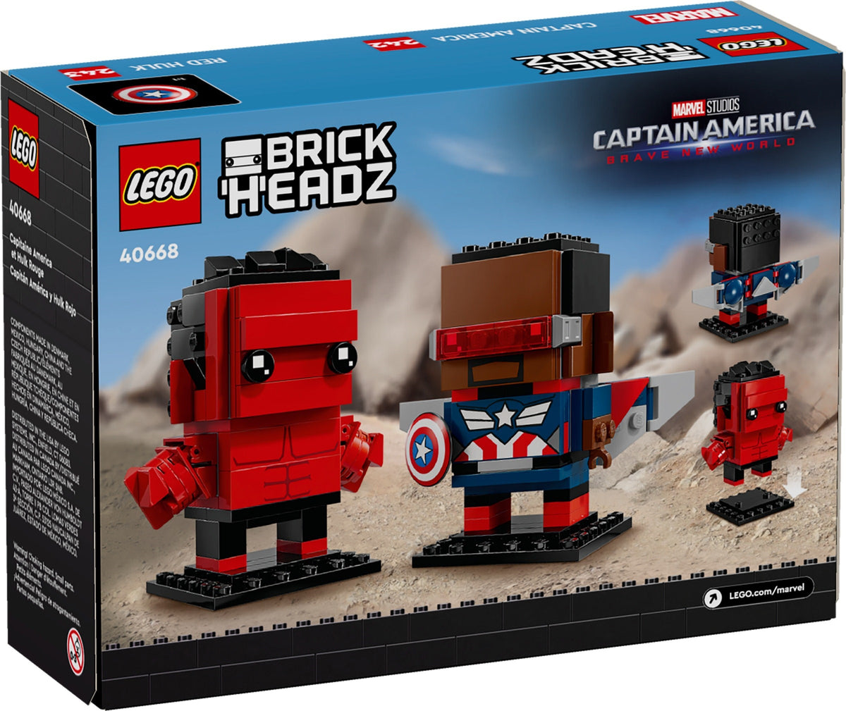 LEGO BrickHeadz Super Heroes 40668 Captain America & Red Hulk