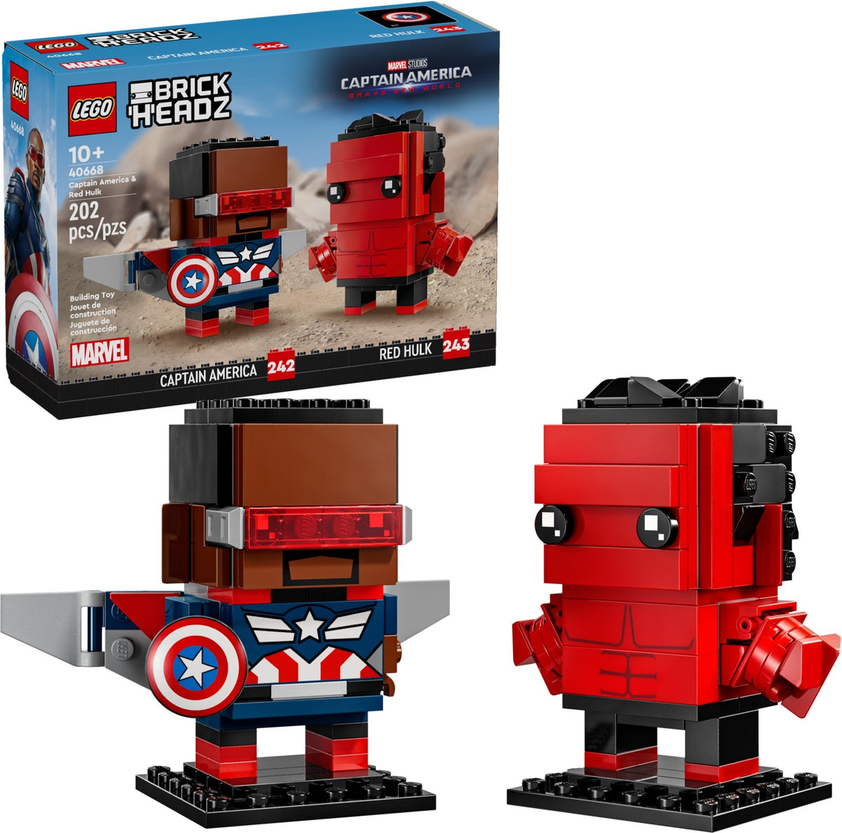 LEGO BrickHeadz Super Heroes 40668 Captain America & Red Hulk