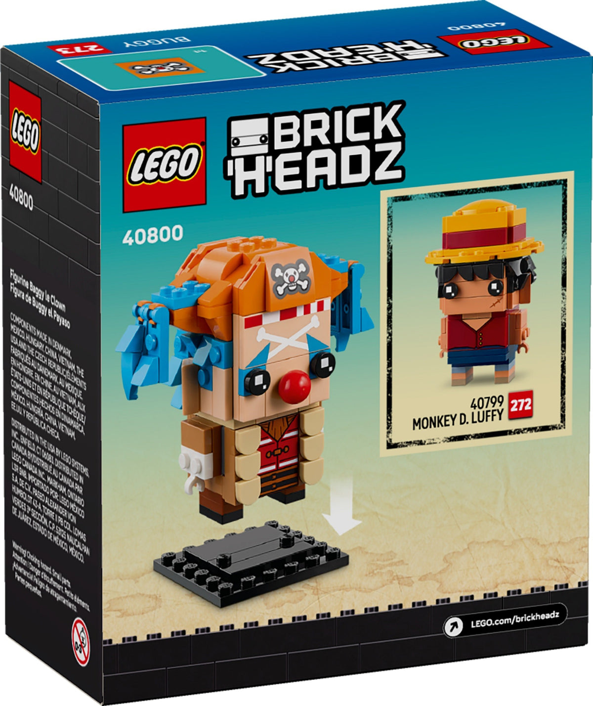 LEGO Brickheadz 40800 Buggy der Clown Figur