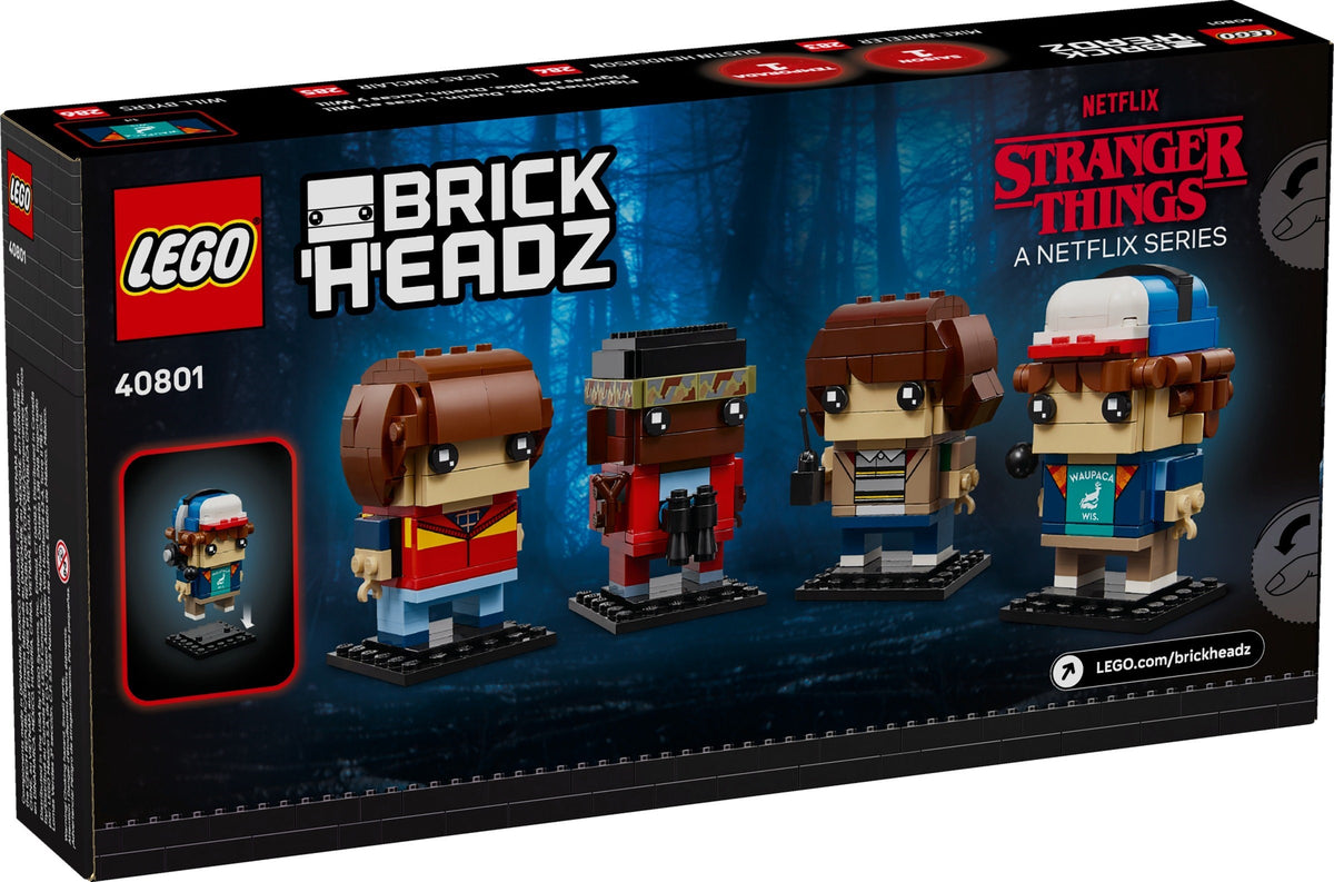 LEGO Brickheadz 40801 Mike, Dustin, Lucas und Will Figuren