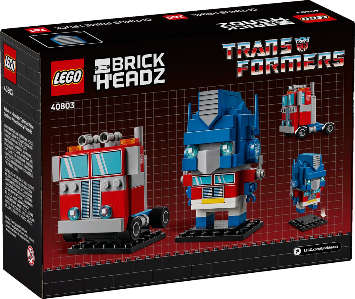 LEGO BrickHeadz 40803 Optimus Prime Mech & Fahrzeug