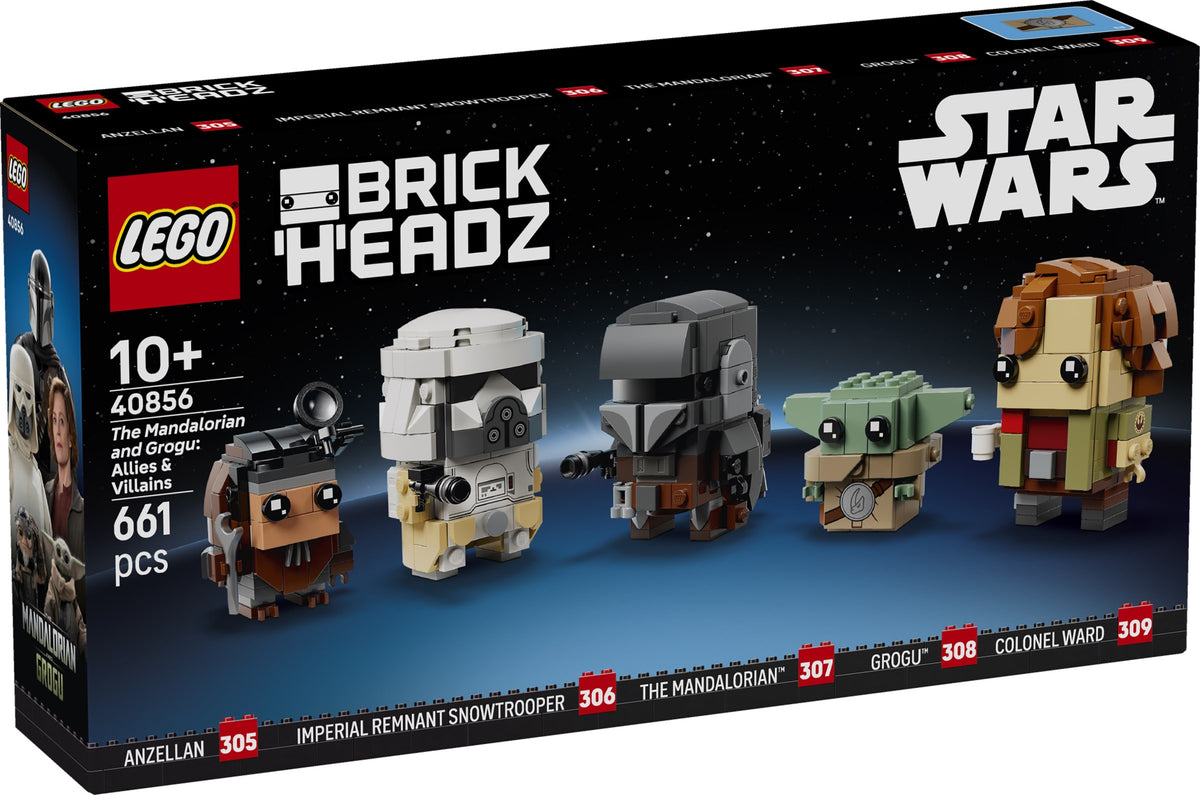LEGO Brickheadz Star Wars 40856 The Mandalorian and Grogu: Verbündete und Bösewichte
