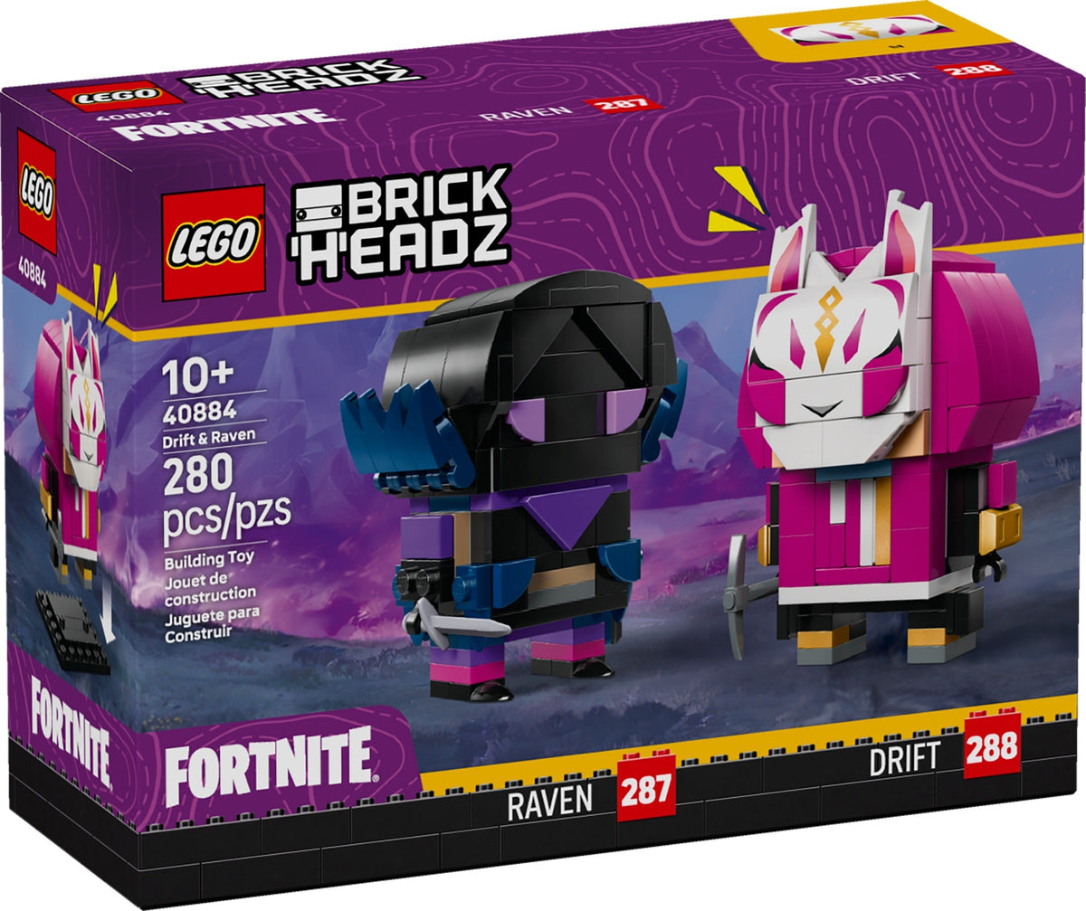 LEGO Brickheadz 40884 Fortnite Drift und Raven Figuren