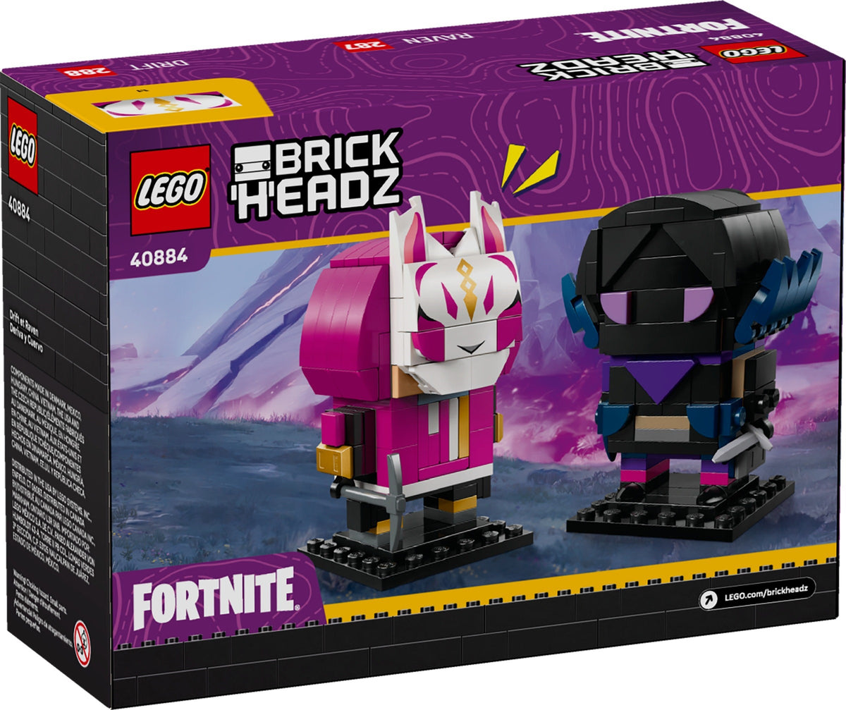 LEGO Brickheadz 40884 Fortnite Drift und Raven Figuren