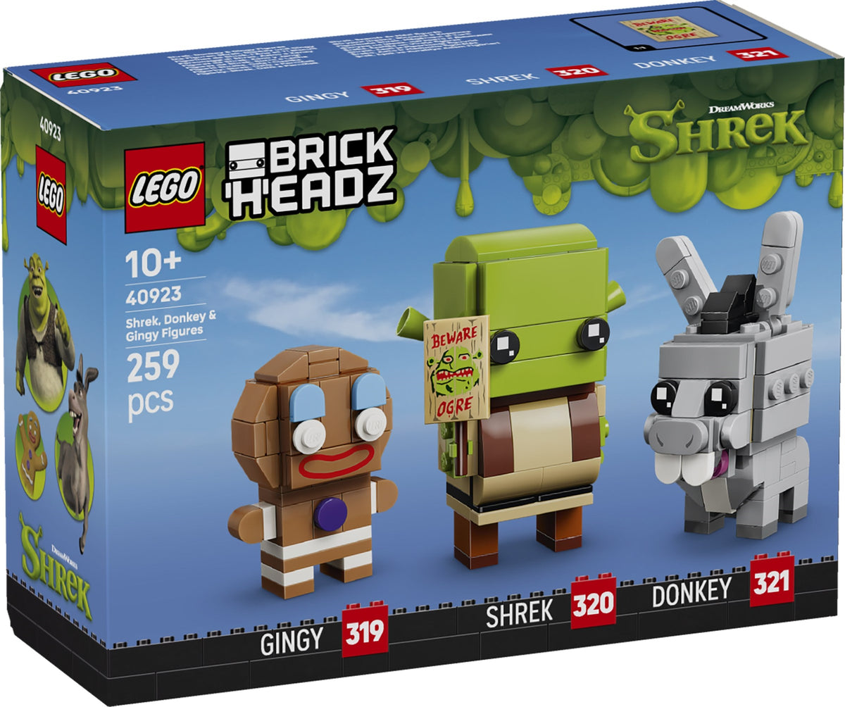 LEGO BrickHeadz 40923 Die Figuren Shrek, Donkey und Gingy