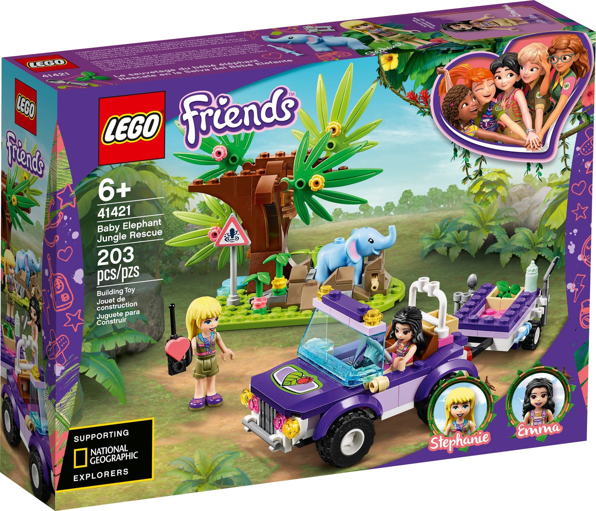 LEGO Friends 41421 Rettung des Elefantenbabys mit Transporter