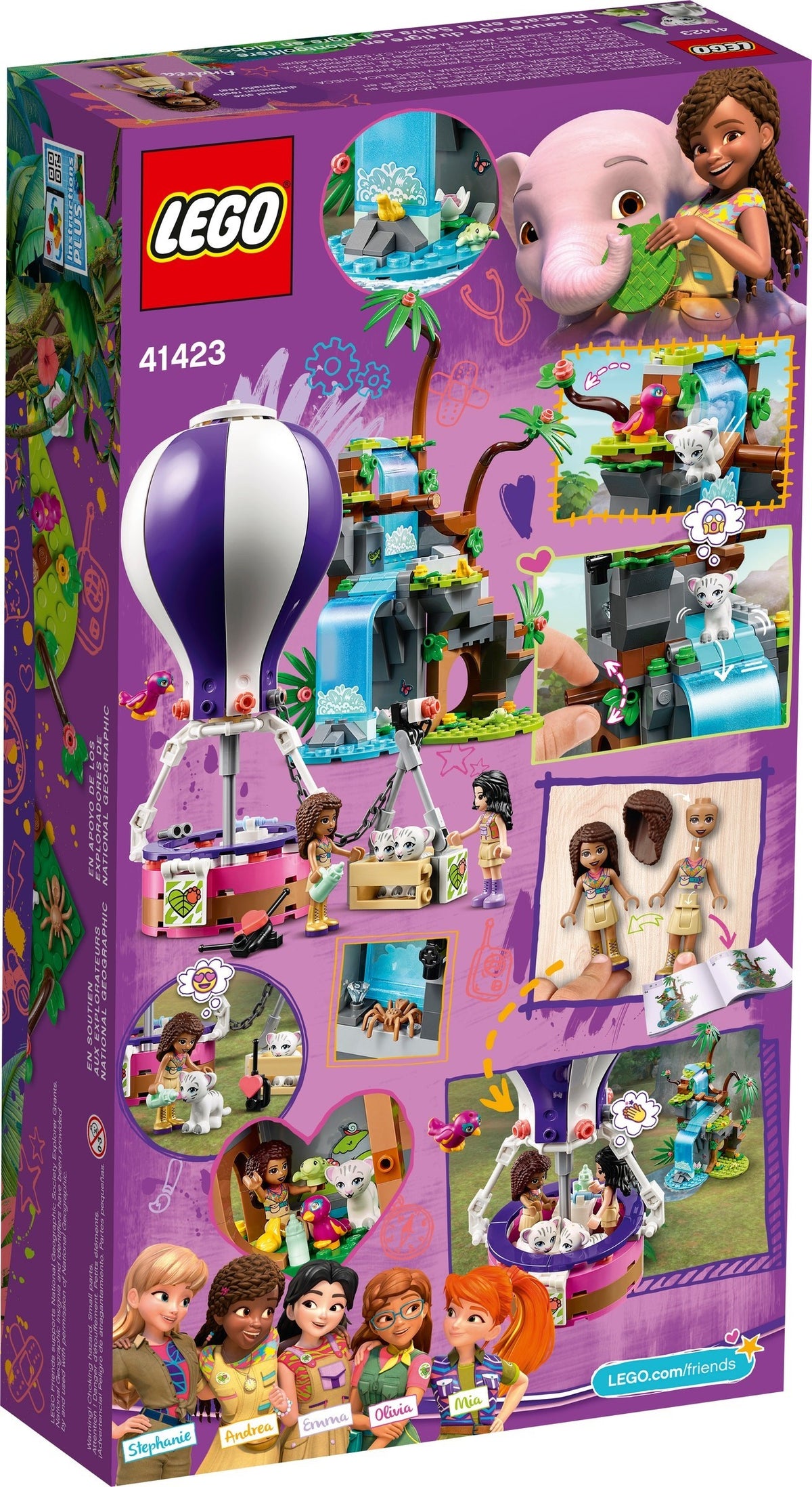 LEGO Friends 41423 Tiger-Rettung mit Heißluftballon