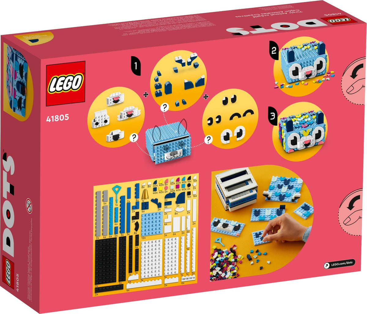 LEGO Dots 41805 Tier-Kreativbox mit Schubfach