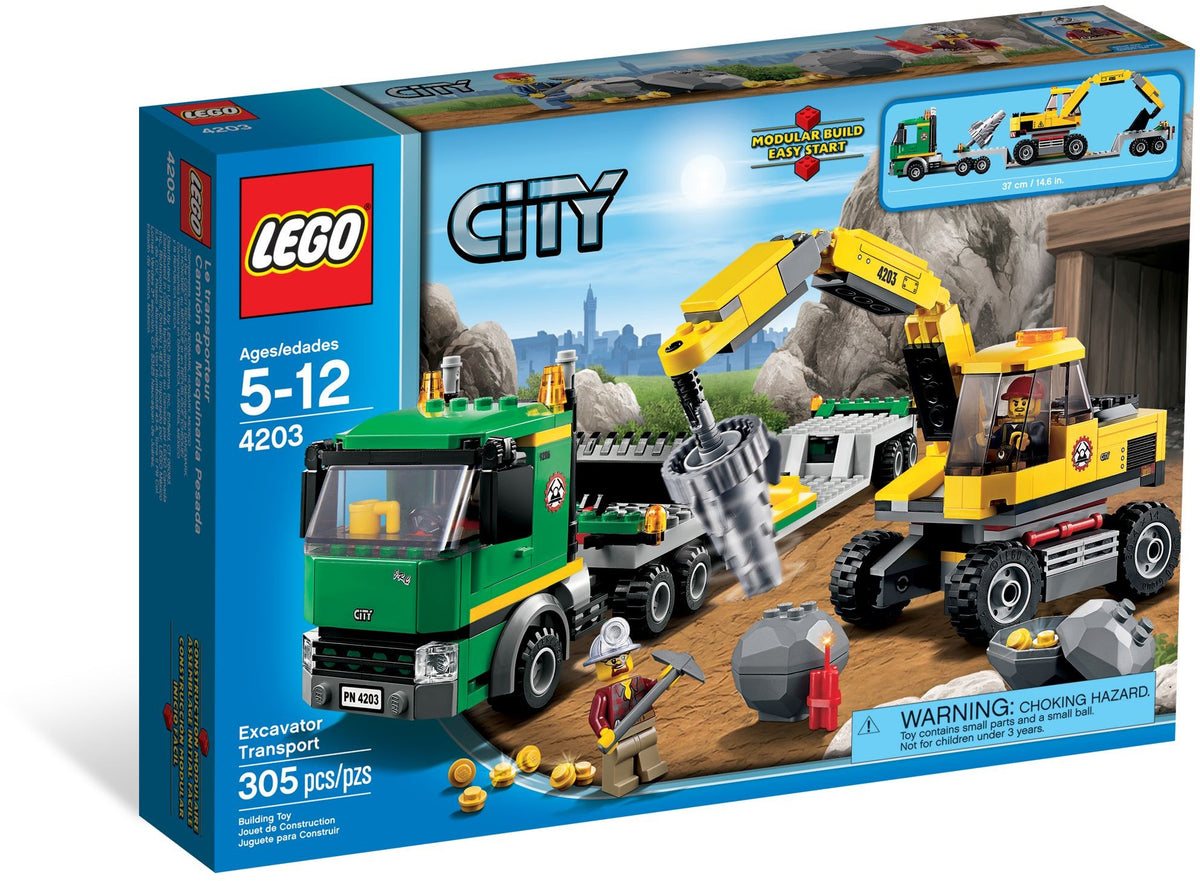 LEGO City 4203 Grubenbagger mit Transporter