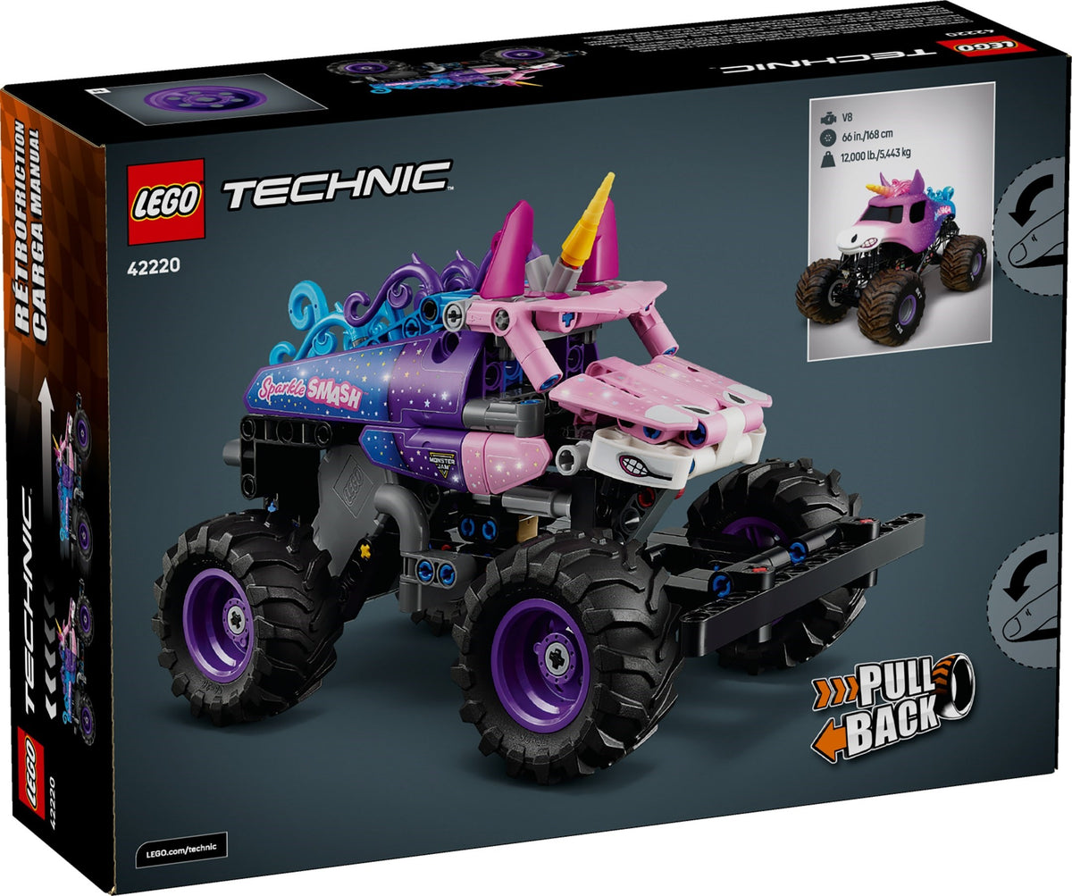 LEGO Technic 42220 Monster Jam Sparkle Smash mit Rückziehmotor