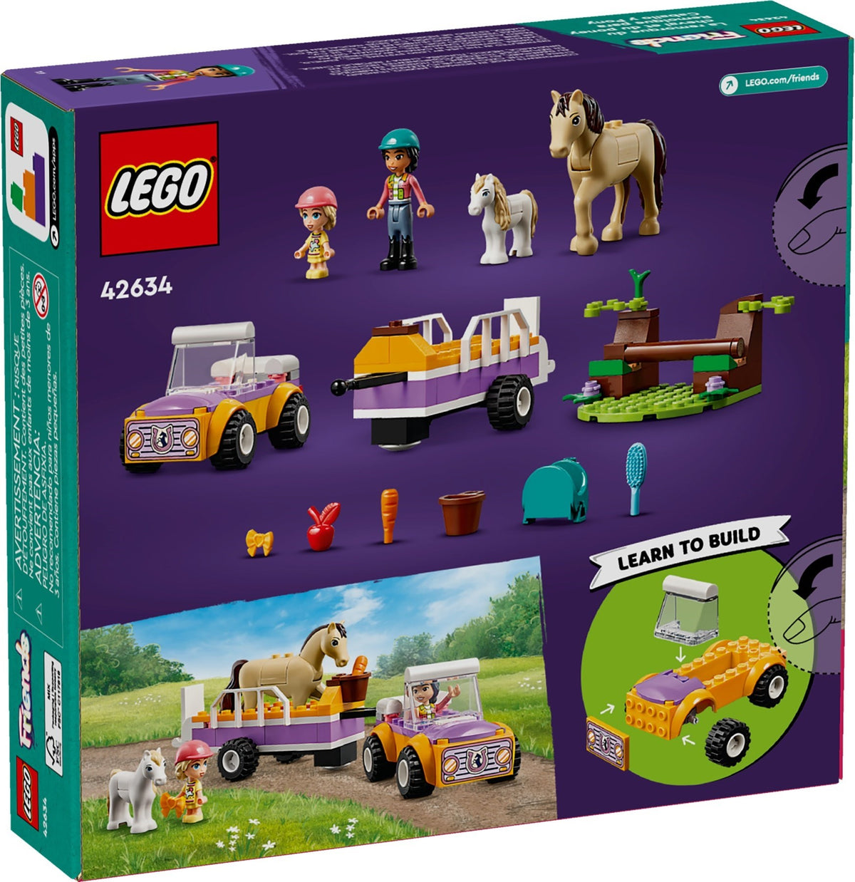 LEGO Friends 42634 Pferde- und Pony-Anhänger