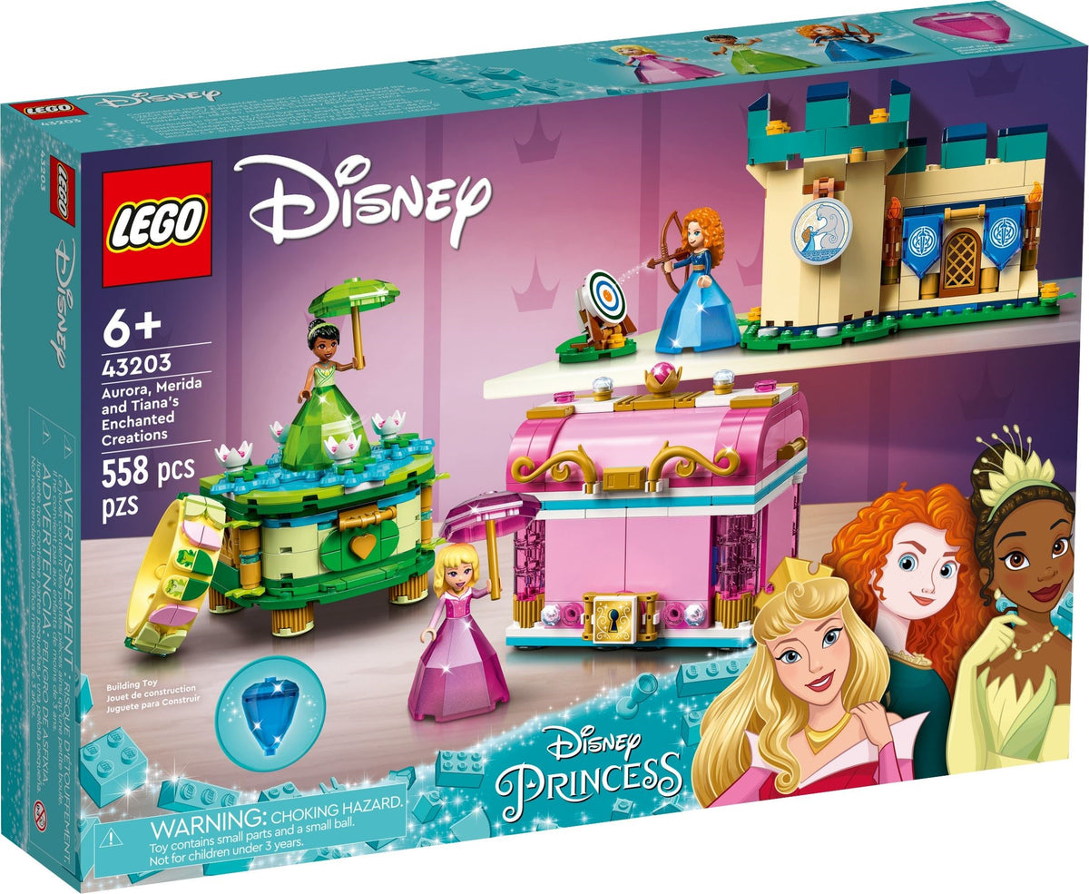 LEGO Disney 43203 Auroras, Meridas und Tianas Zauberwerke