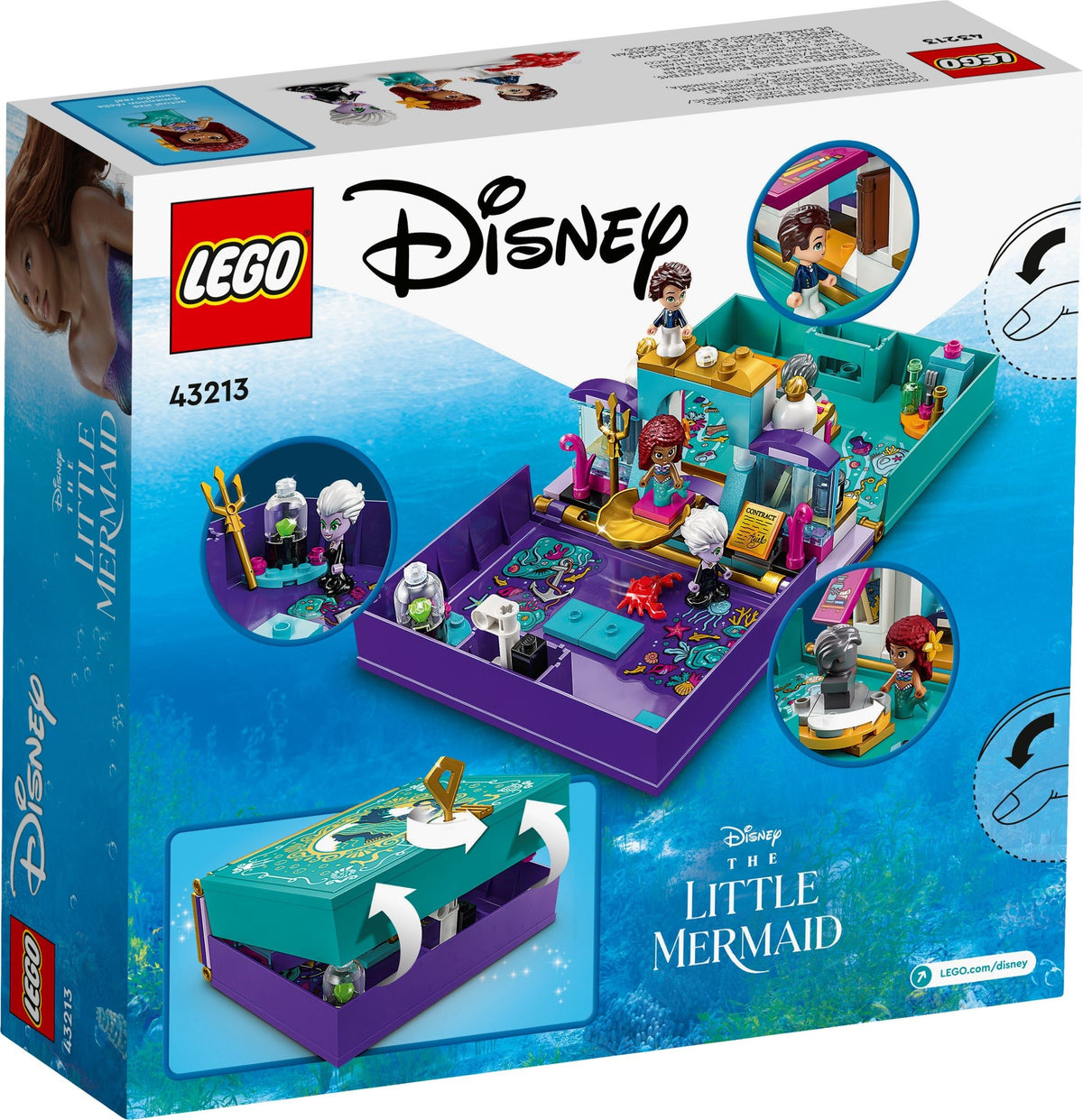 LEGO Disney 43213 Die kleine Meerjungfrau – Märchenbuch