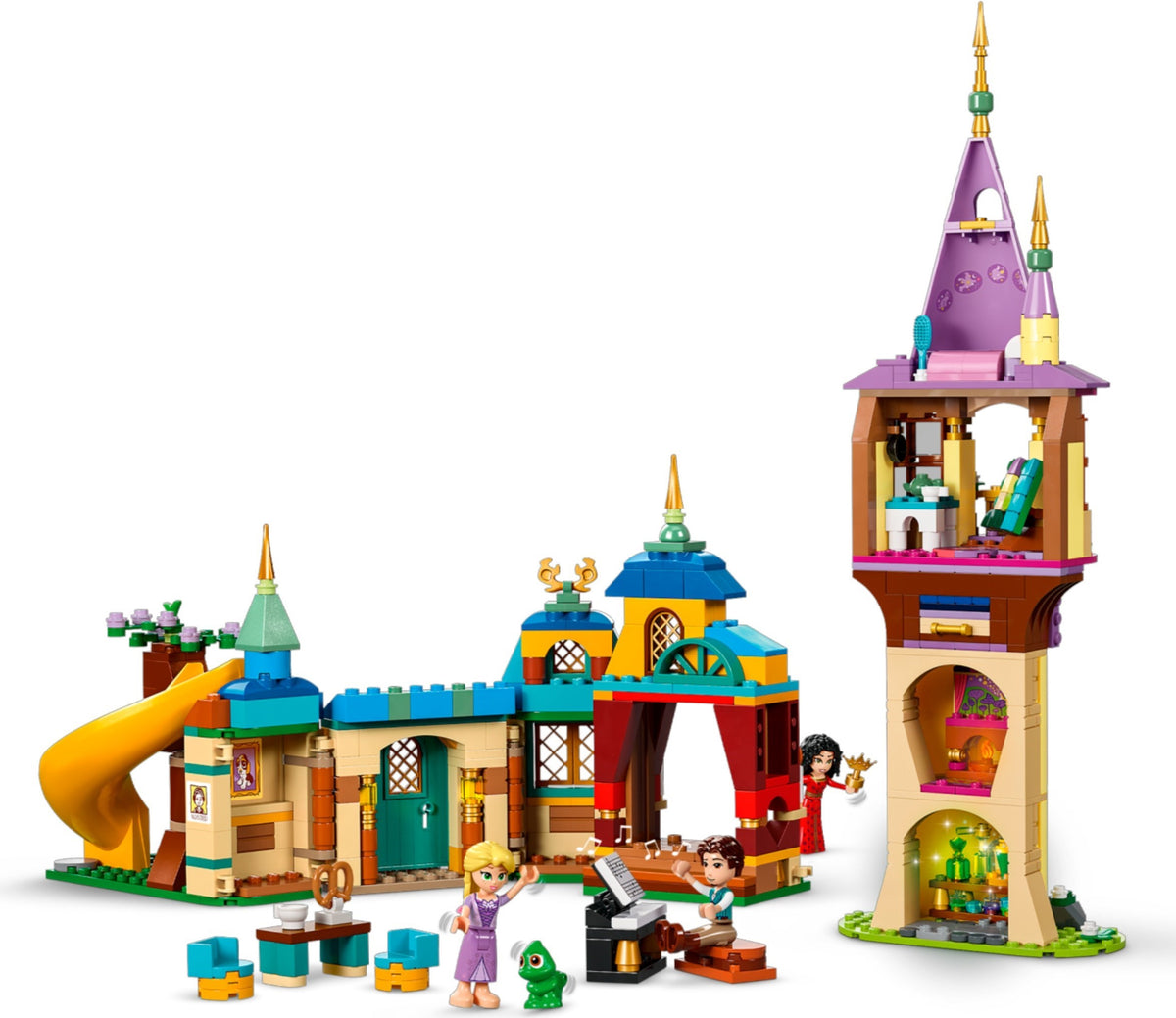 LEGO Disney 43241 Rapunzels Turm und die Taverne „Zum Quietscheentchen“