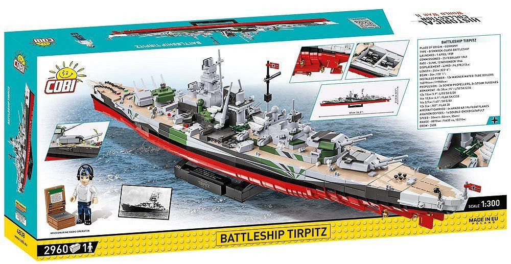 Cobi 4838 Executive Edition Historical Collection World War II Battleship Tirpitz LD.ED