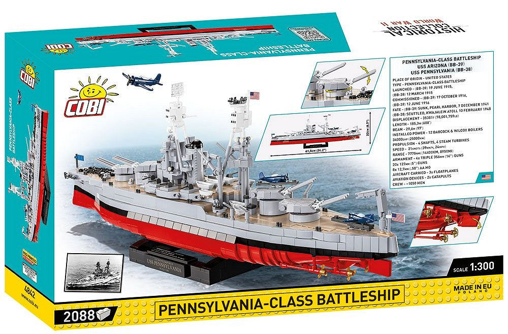 Cobi 4842 Historical Collection World War II Pennsylvania Class Battleship