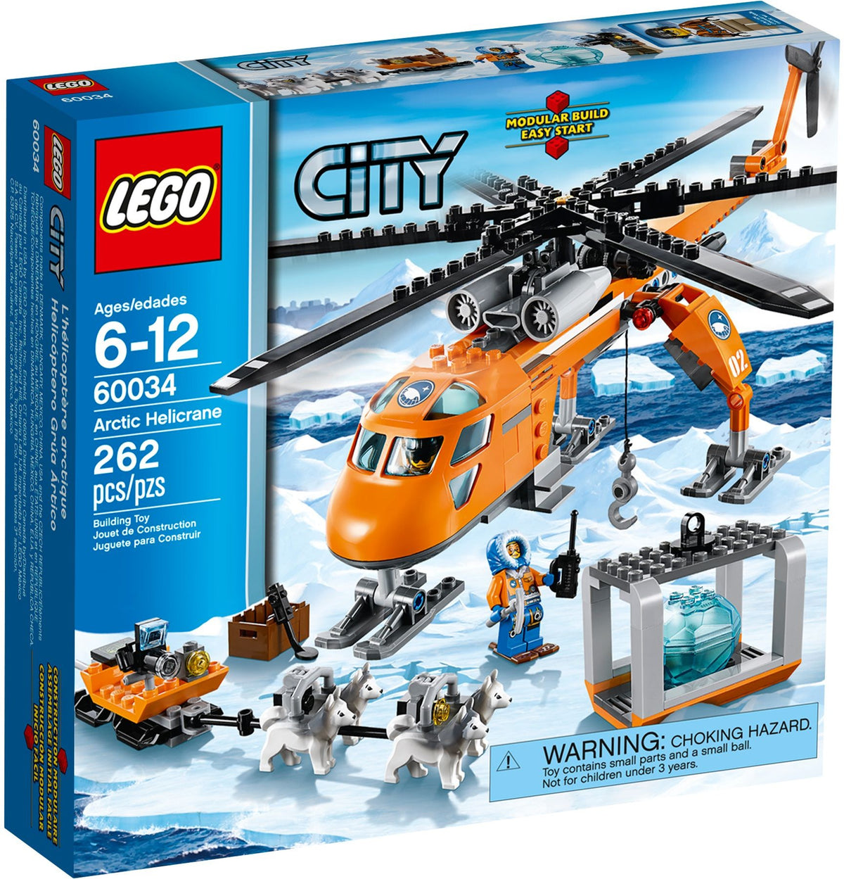 LEGO City 60034 Arktis-Helikopter mit Hundeschlitten
