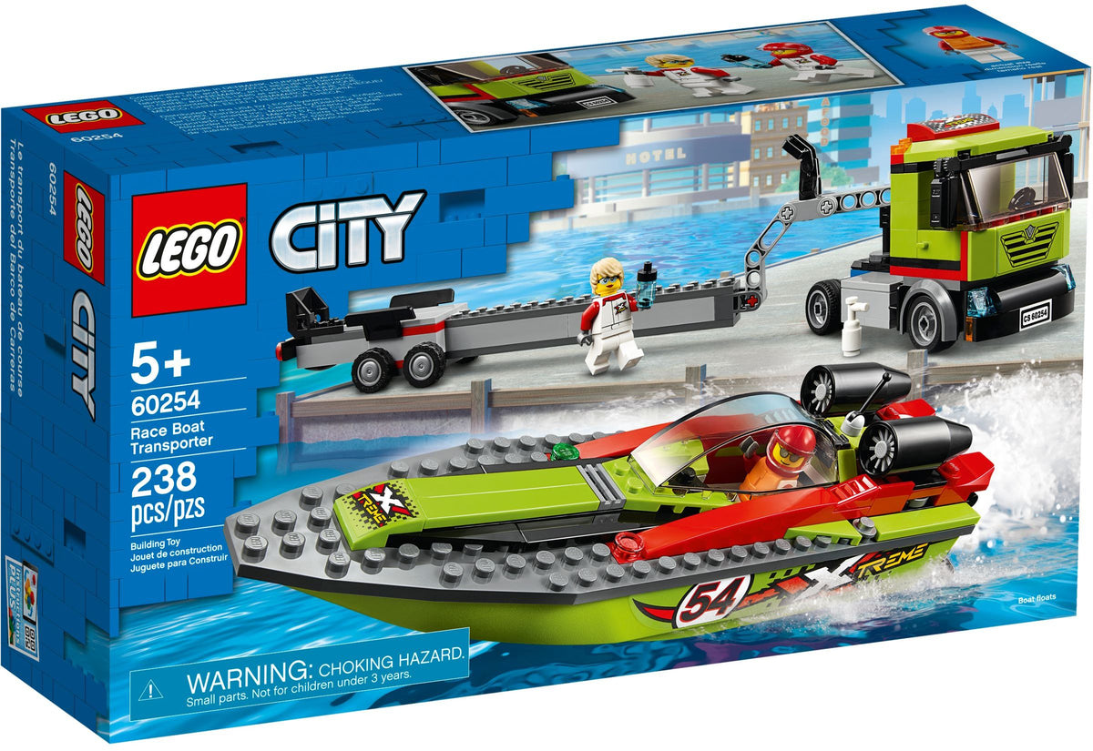 LEGO City 60254 Rennboot-Transporter