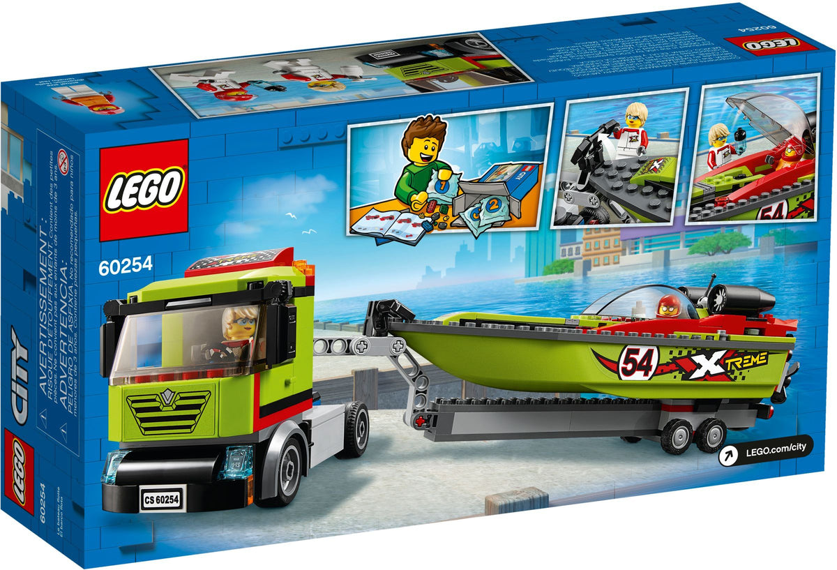 LEGO City 60254 Rennboot-Transporter