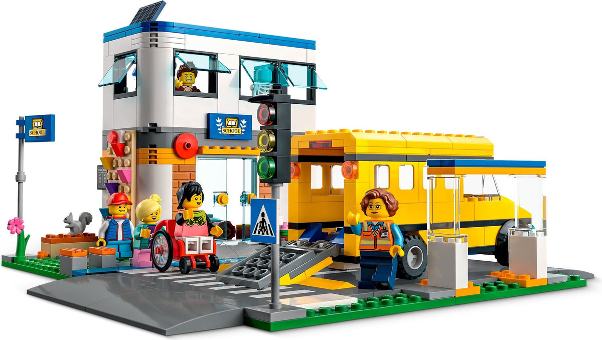 LEGO City 60329 Schule mit Schulbus