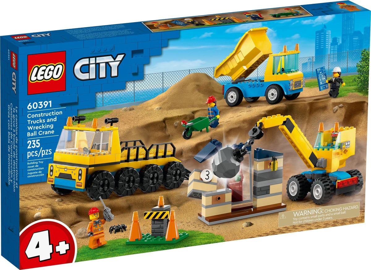 LEGO City 60391 Baufahrzeuge und Kran mit Abrissbirne
