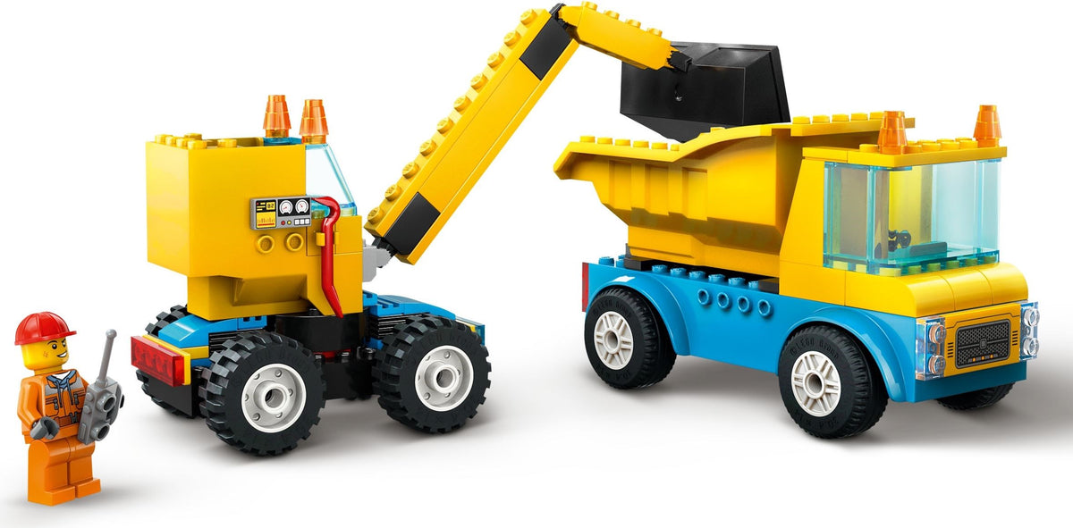 LEGO City 60391 Baufahrzeuge und Kran mit Abrissbirne
