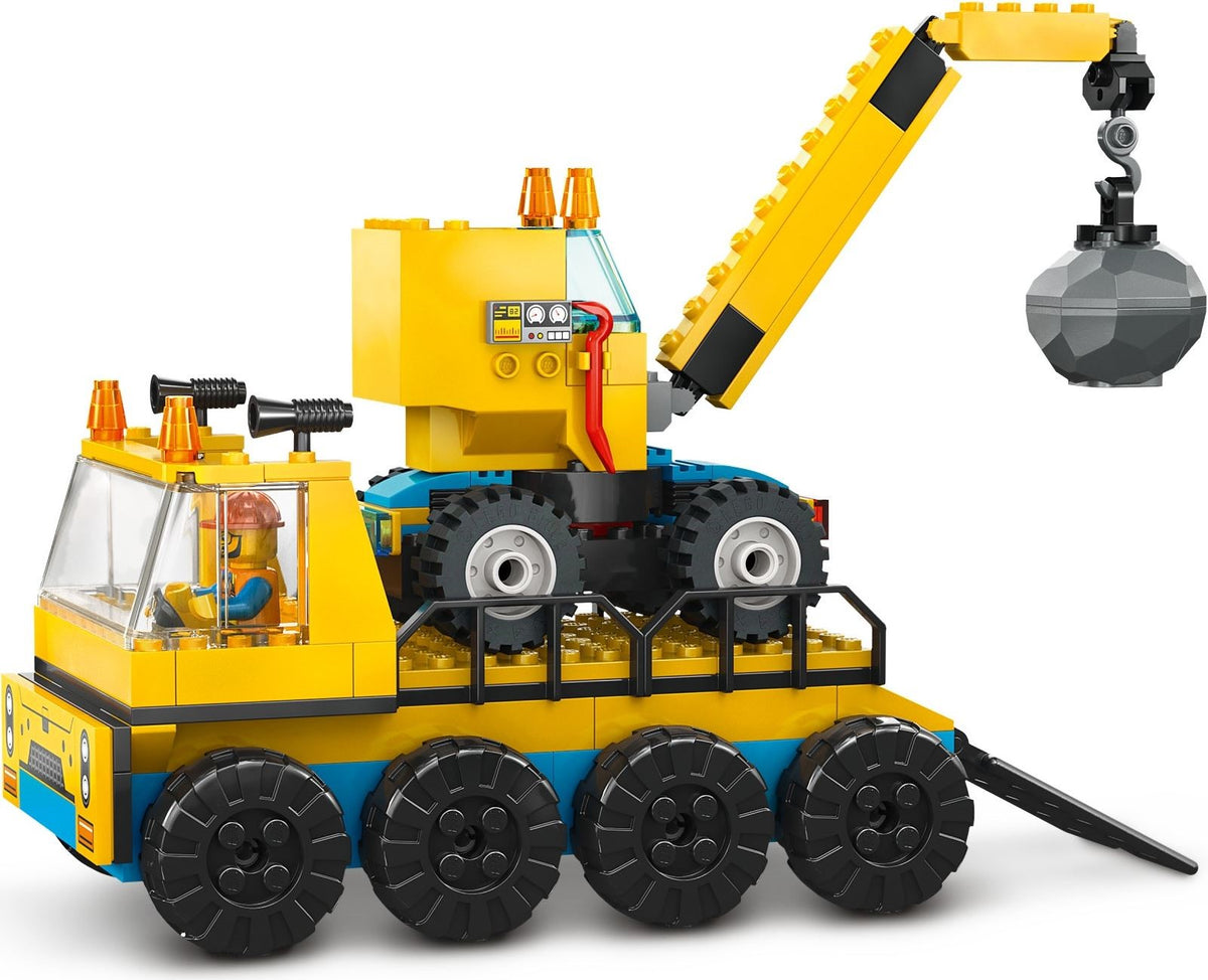 LEGO City 60391 Baufahrzeuge und Kran mit Abrissbirne