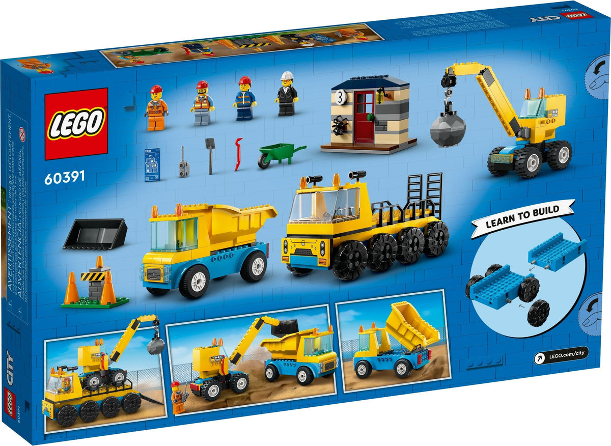 LEGO City 60391 Baufahrzeuge und Kran mit Abrissbirne