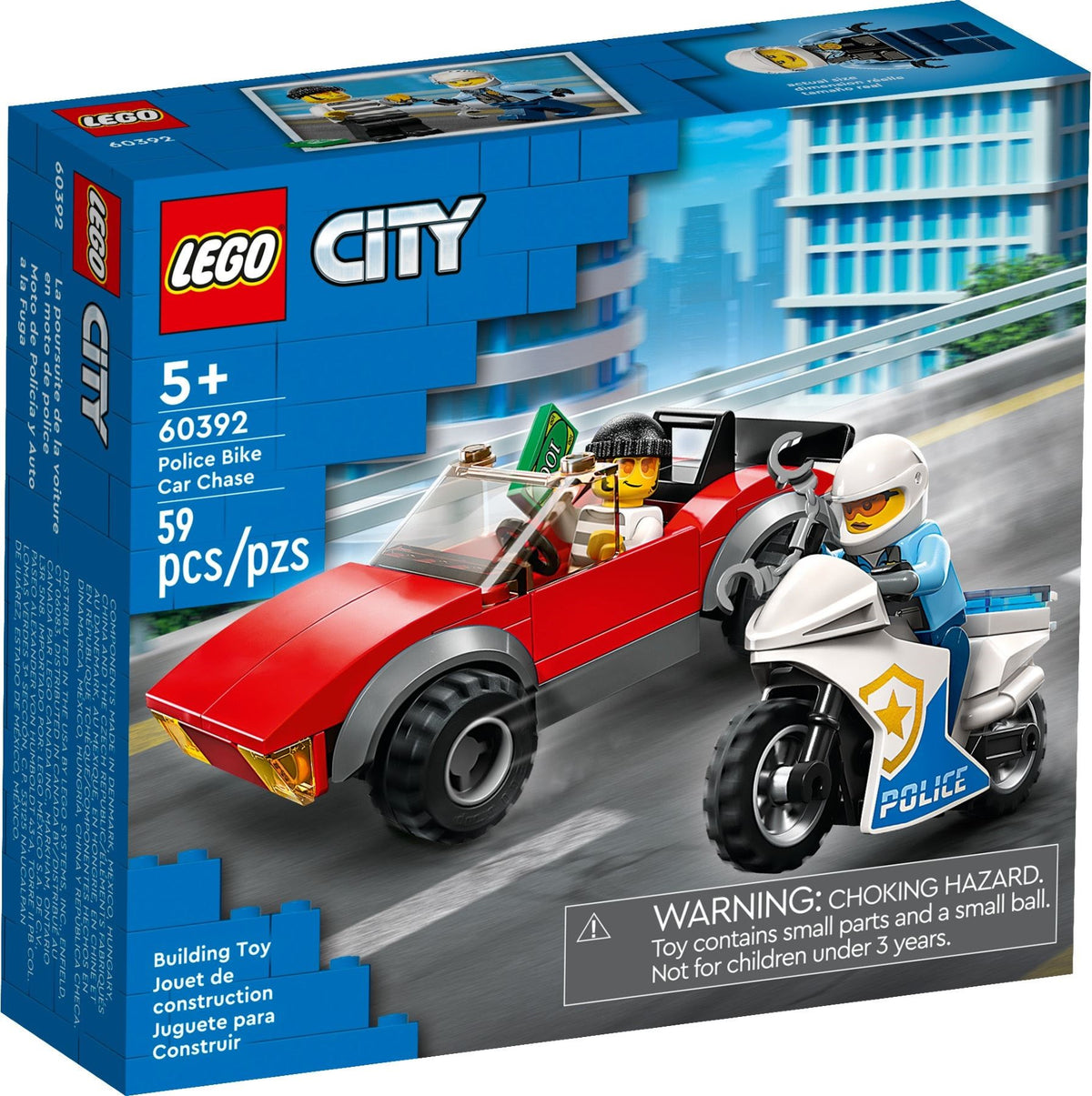 LEGO City 60392 Verfolgungsjagd mit dem Polizeimotorrad