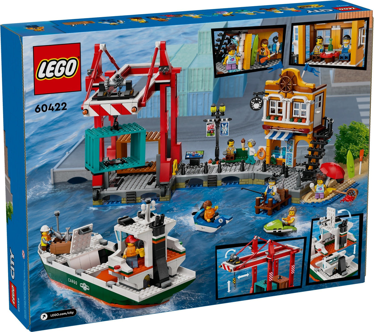 LEGO City 60422 Hafen mit Frachtschiff