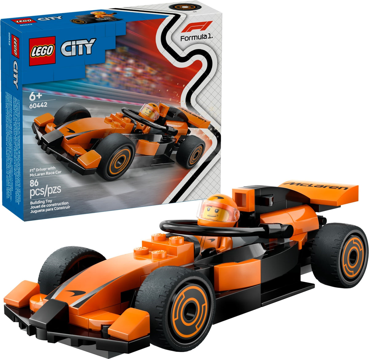 LEGO City 60442 F1 Rennfahrer mit McLaren Rennauto