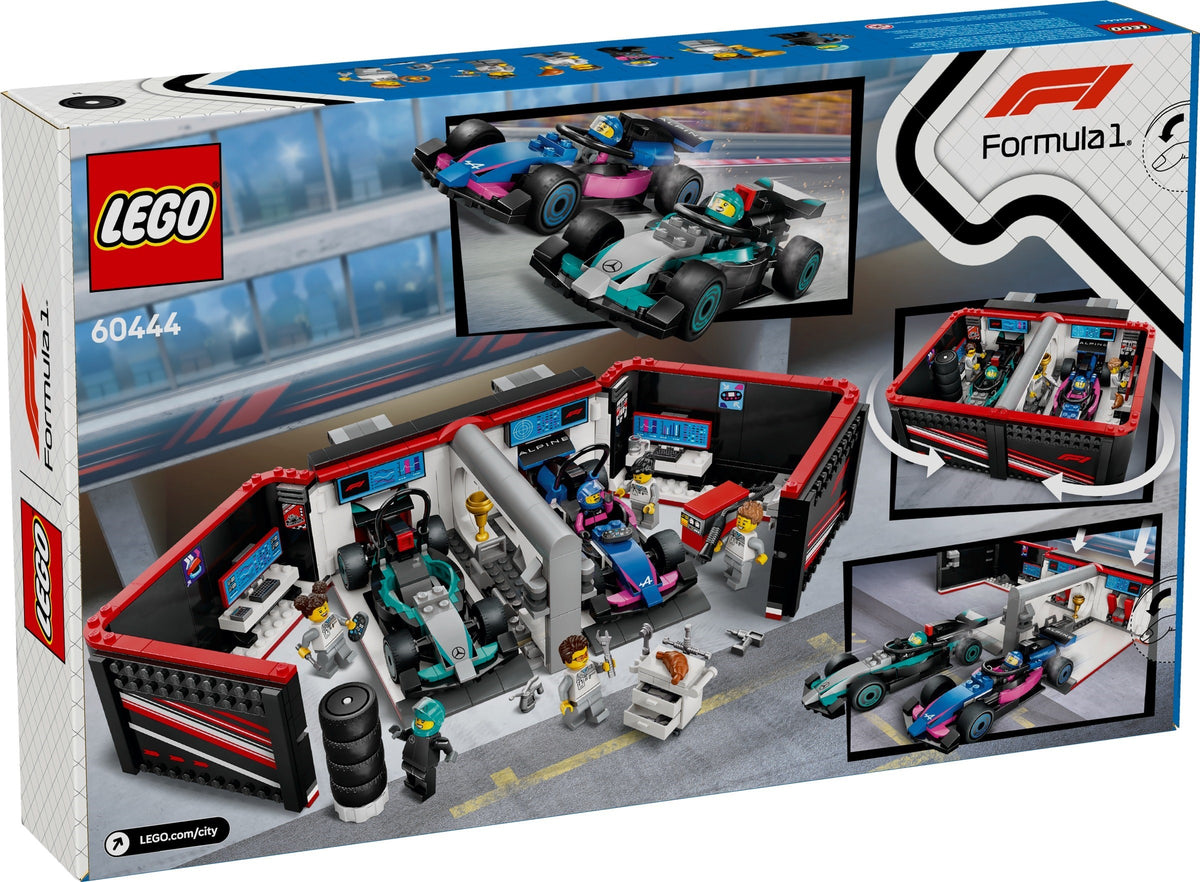 LEGO City 60444 F1 Garage mit Mercedes-AMG & Alpine Rennautos