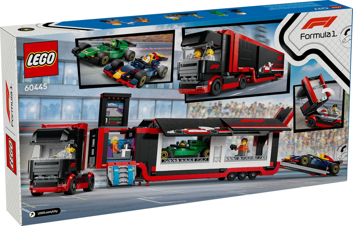 LEGO City 60445 F1 Transporter mit RB20 & AMR24 F1 Rennautos