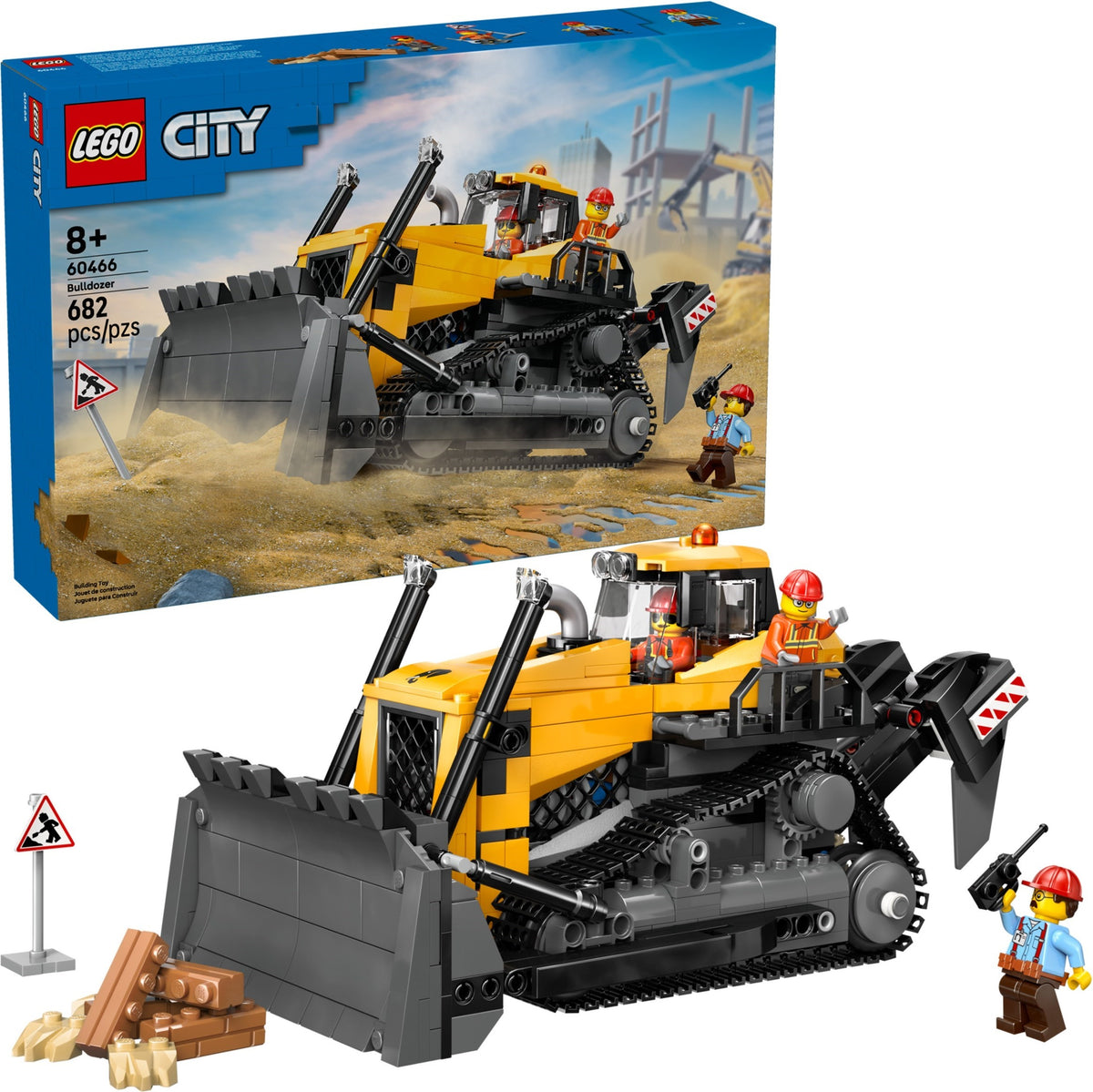 LEGO City 60466 Gelber Bulldozer