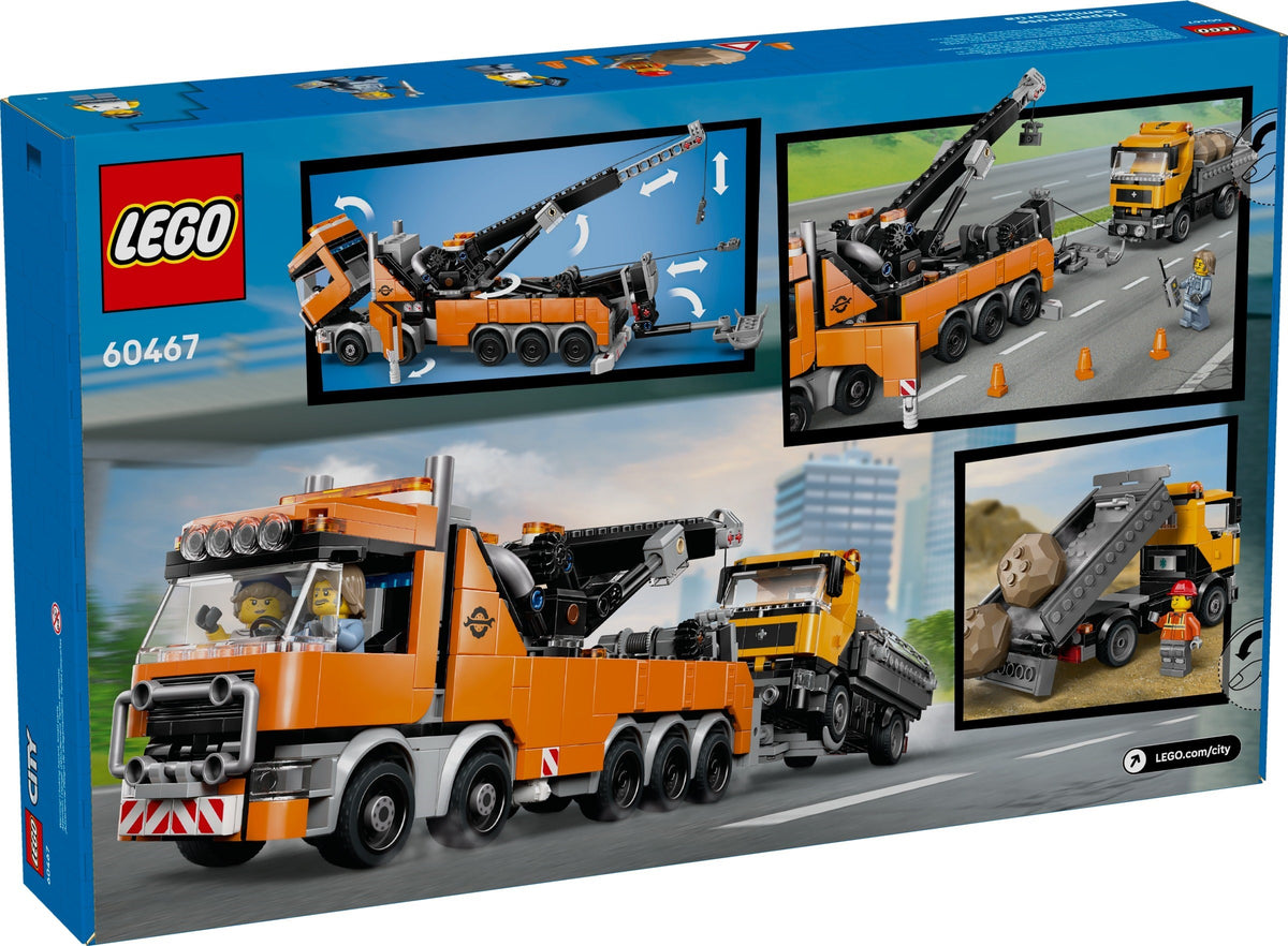 LEGO City 60467 Schwerlast-Abschleppwagen mit Kran
