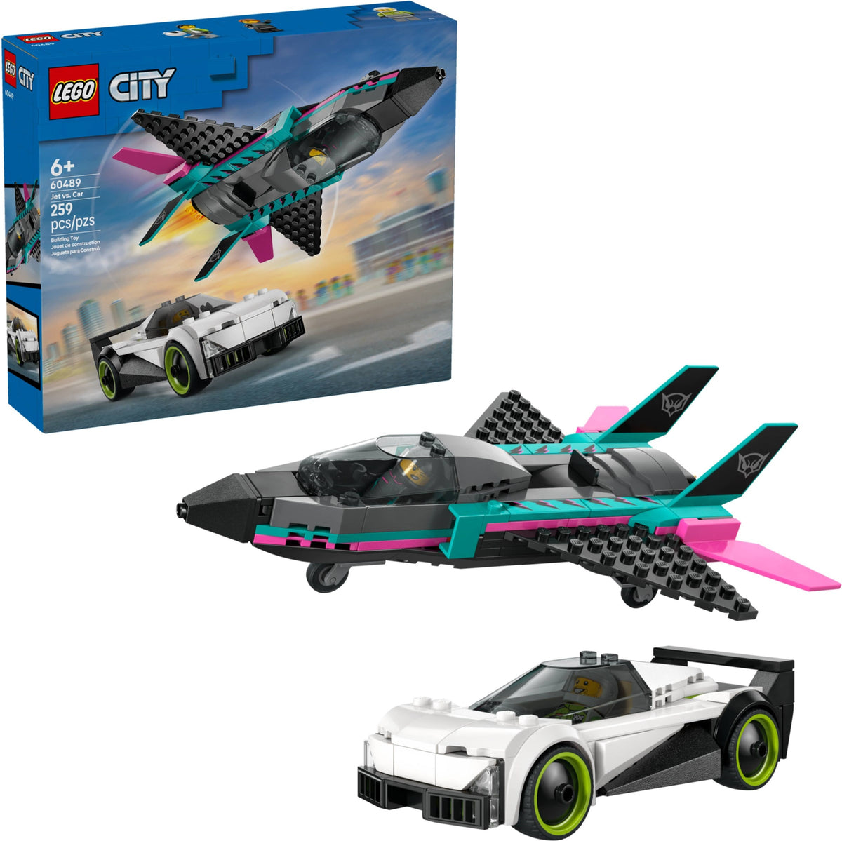 LEGO City 60489 Düsenflieger vs. Rennauto